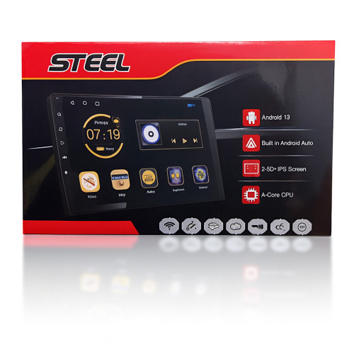 مانیتور اندروید 9 اینچ برند استیل مدل جعبه ساده (رم 1/حافظه 32)