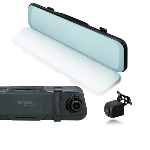 دوربین ثبت وقایع آینه ای دو دوربین مدل تمام صفحه لمسی